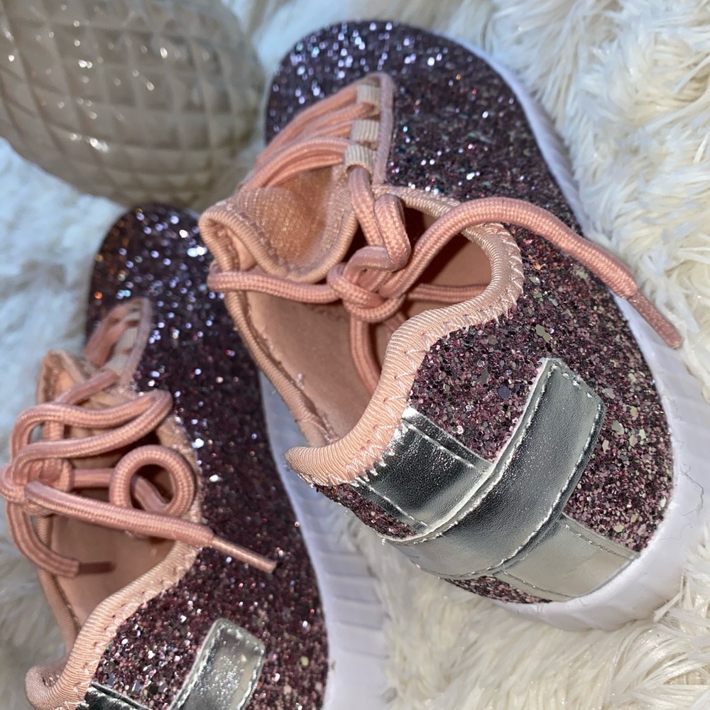 Pink Glitter Sneakers